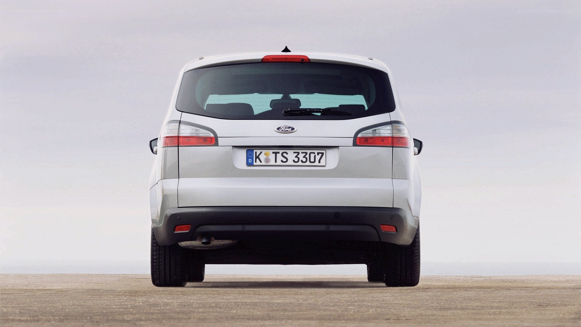 white ford c-max rear view
