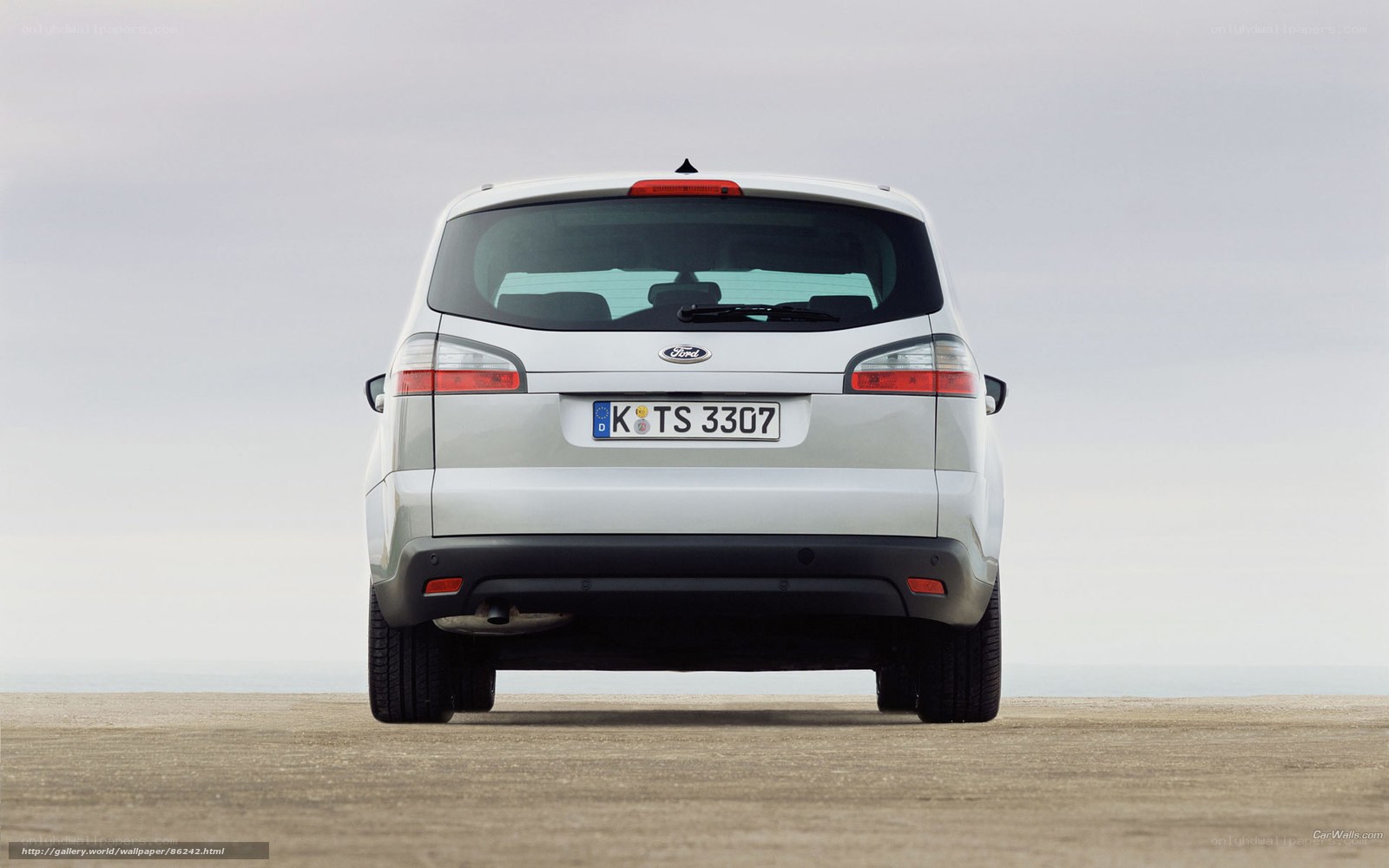 white ford c-max rear view