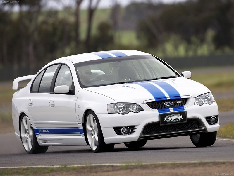 White Ford Cobra Car
