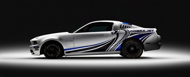 white ford cobra jet car