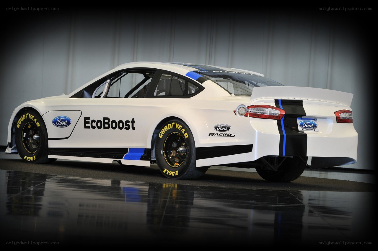 white Ford EcoBoost race car