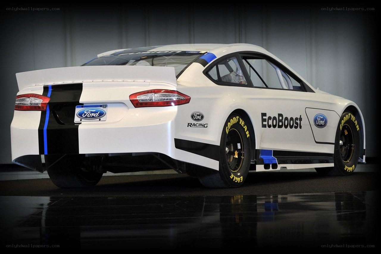 White Ford EcoBoost race car