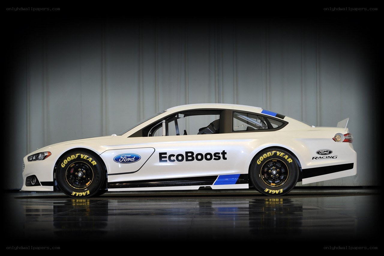 white Ford EcoBoost race car