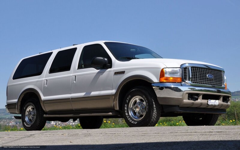 White Ford Excursion SUV