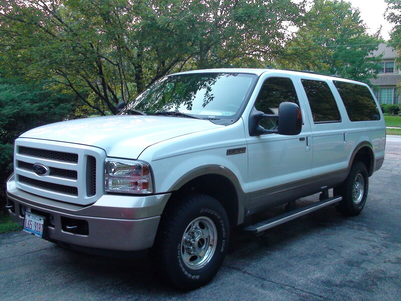 White Ford Excursion
