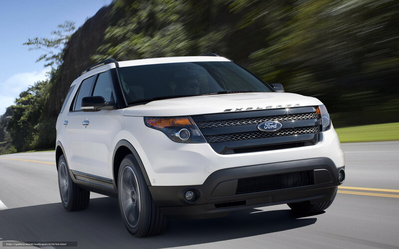 White Ford Explorer — Dynamic, Afternoon, Photograph, Car
