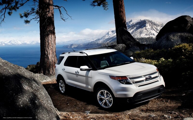 White Ford Explorer — Serene, Afternoon, Photograph