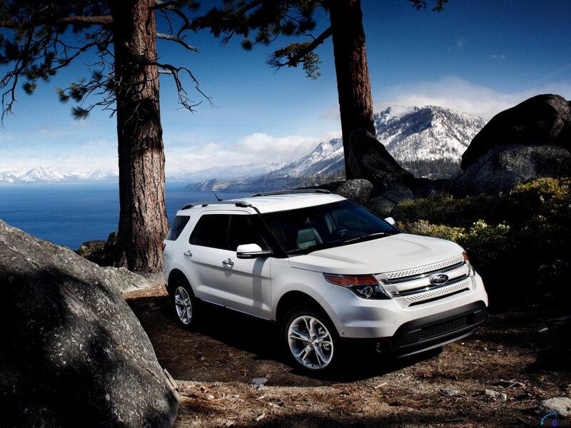 White Ford Explorer — Serene, Afternoon