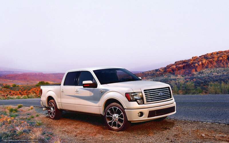 white ford f-150 in desert