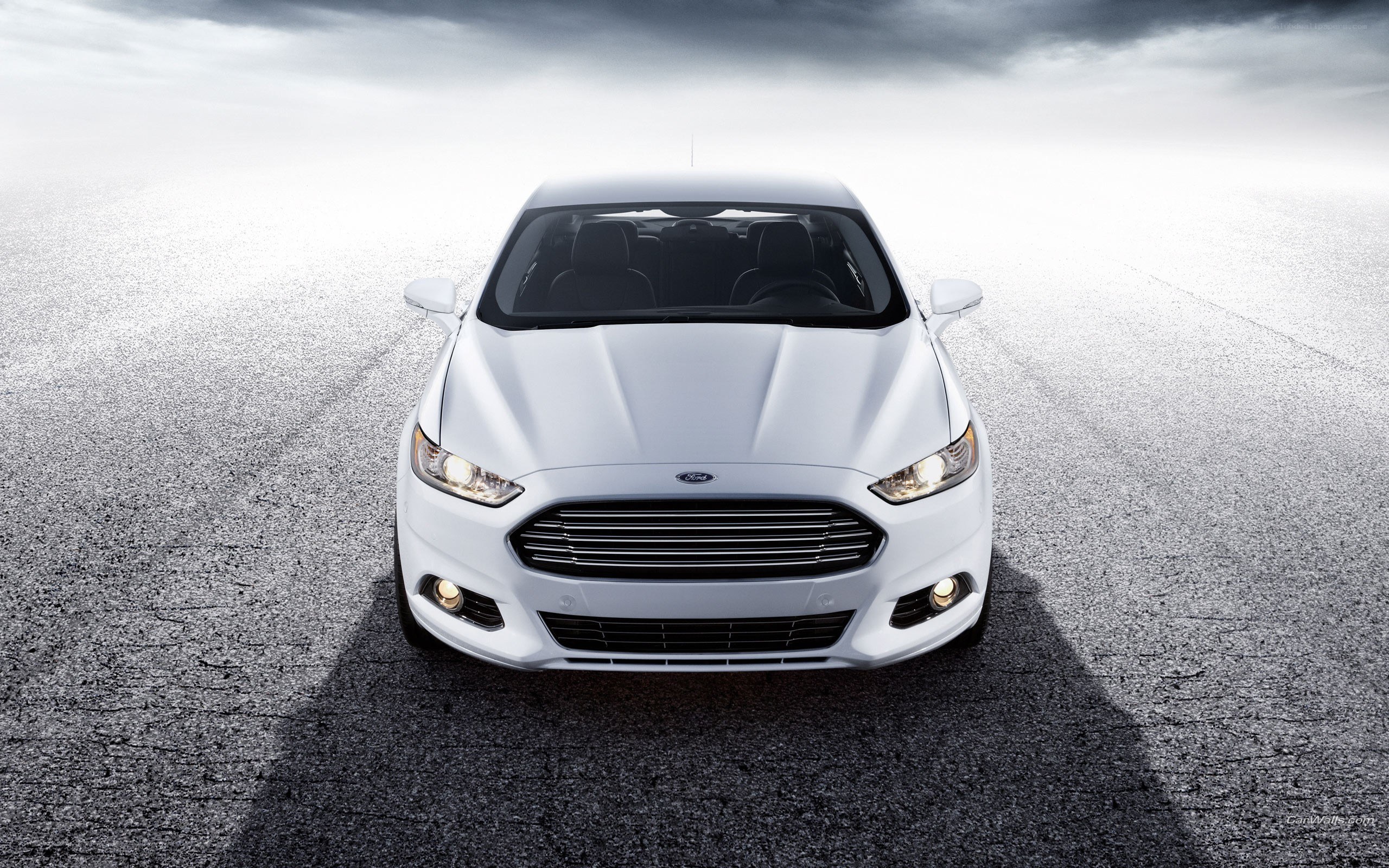 white ford fusion front view