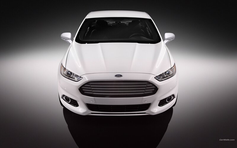 white ford fusion front view