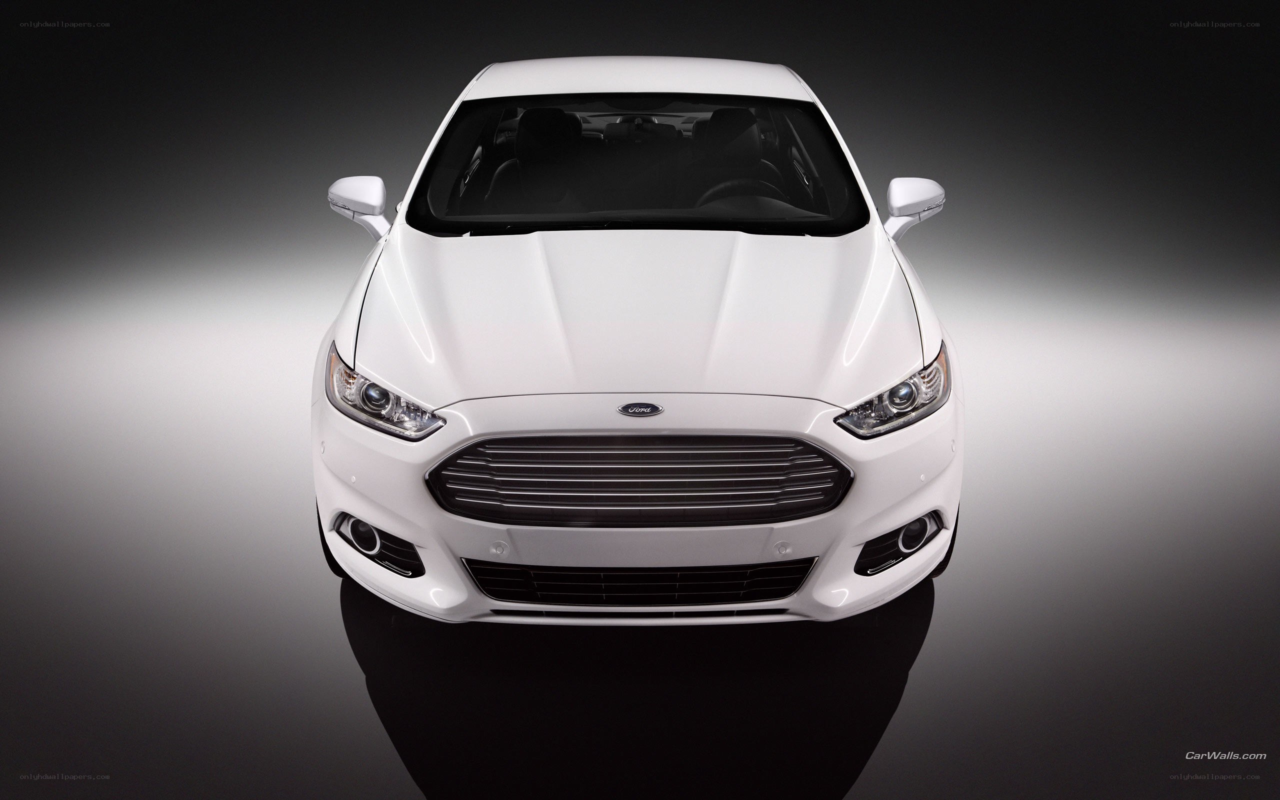 white ford fusion front view
