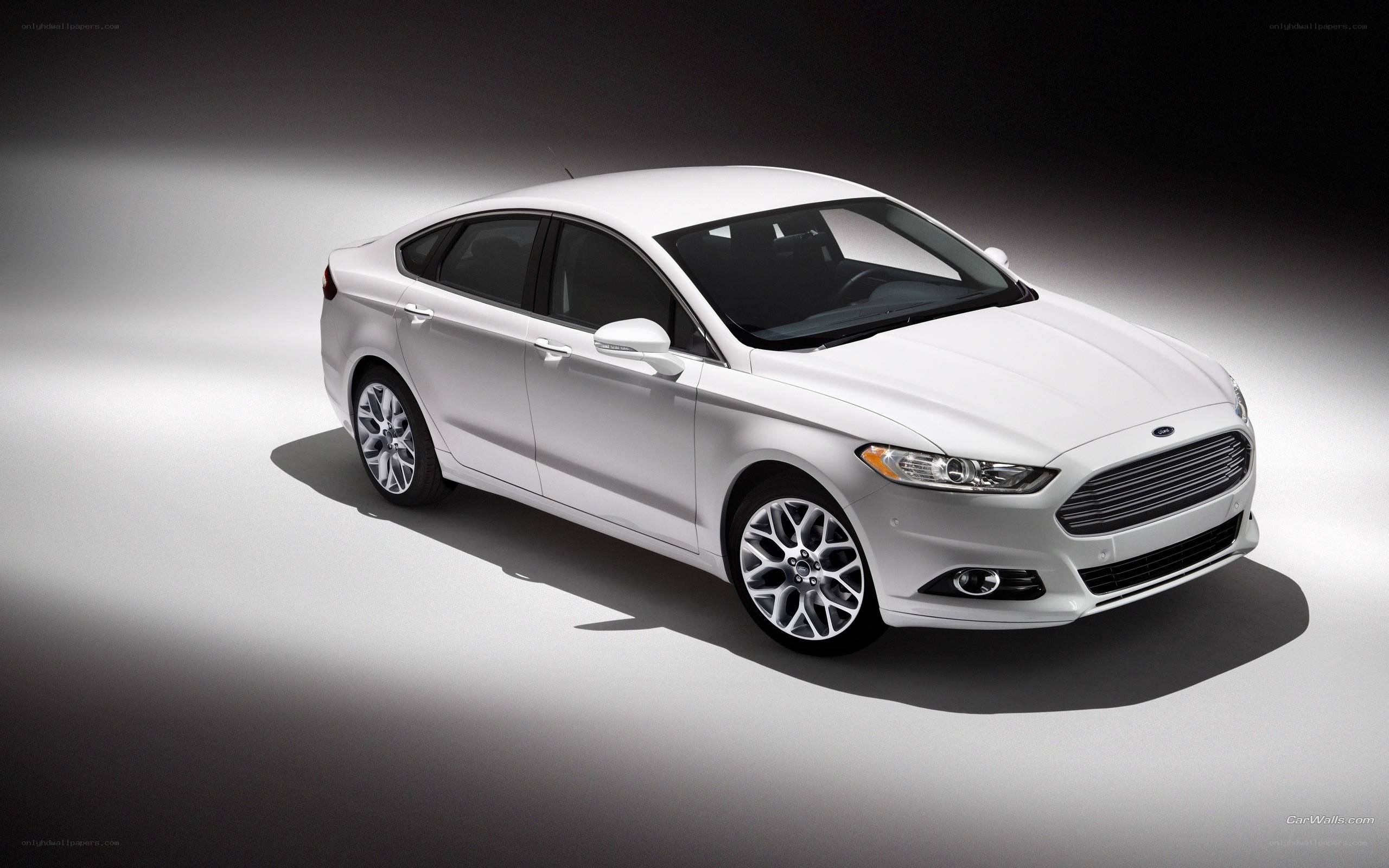 white ford fusion sedan