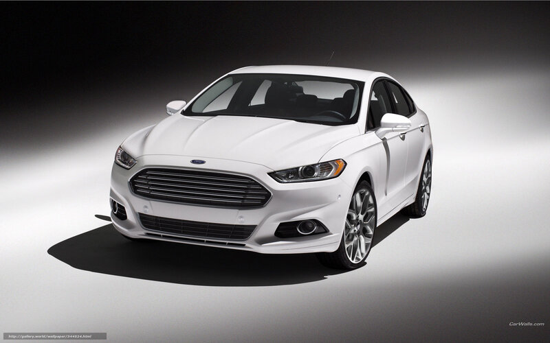 White Ford Fusion Sedan — Dramatic, Photograph, Car, Studio Lighting