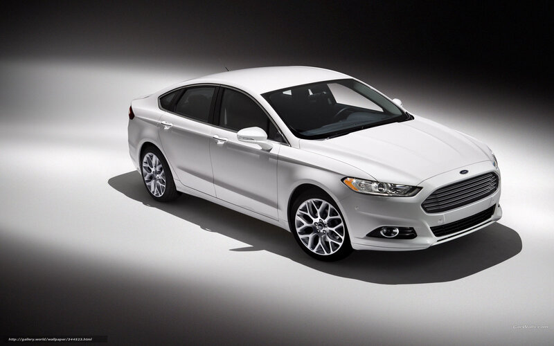 White Ford Fusion Sedan — Dramatic, Photograph, Car