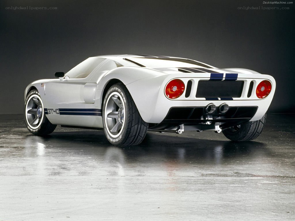 White Ford GT-40 concept car
