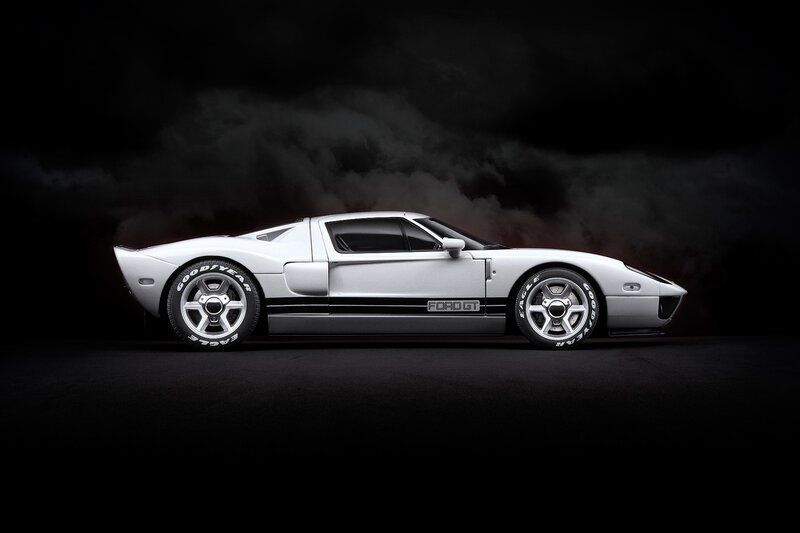 White Ford GT Car — Dramatic