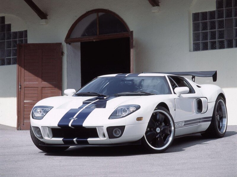 White Ford Gt Car