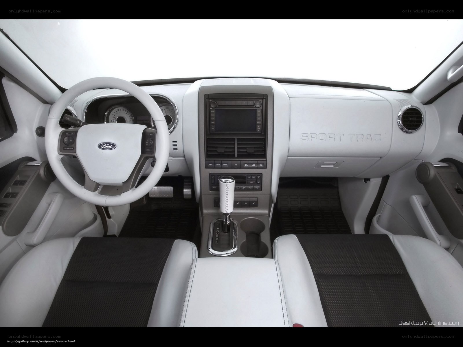 white ford interior dashboard