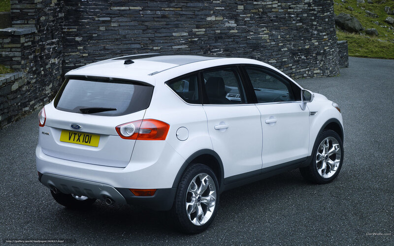 White Ford Kuga Suv — Calm