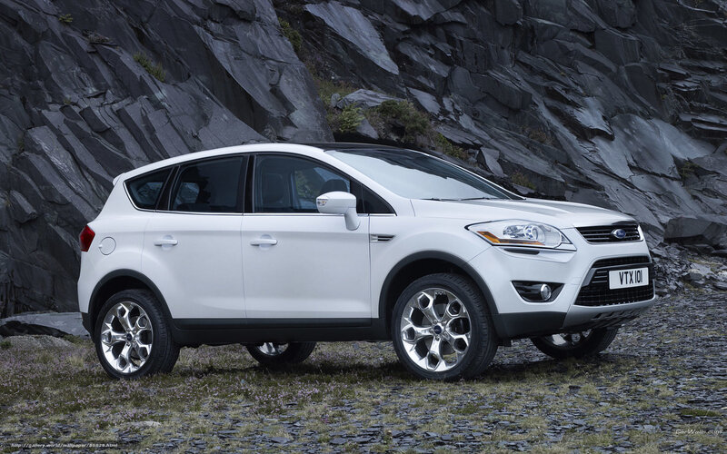 White Ford Kuga Suv — Dramatic