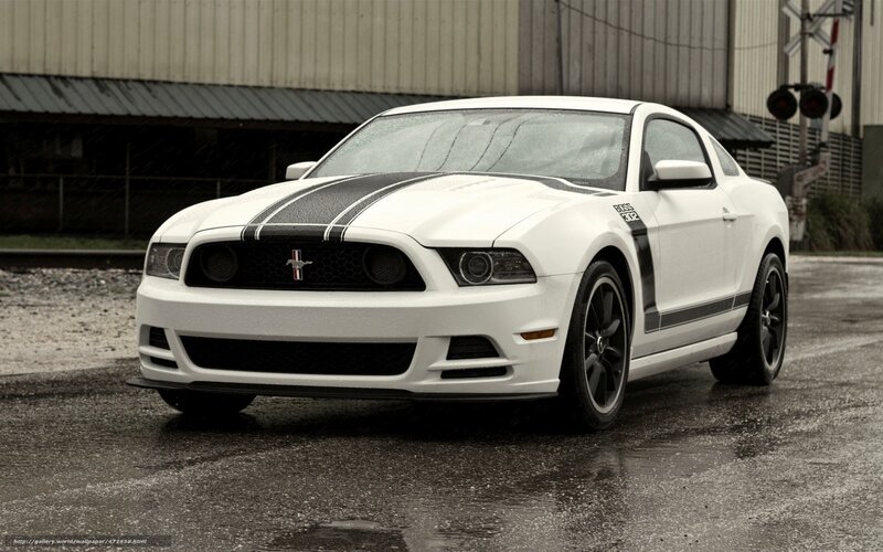White Ford Mustang Boss 302