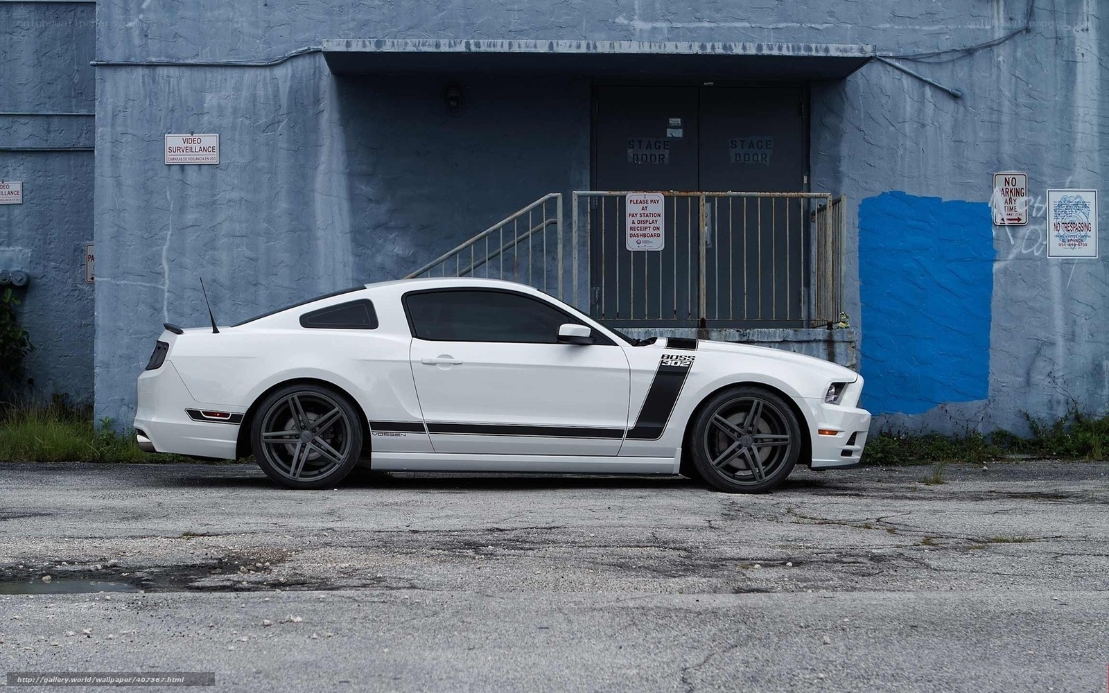 White Ford Mustang Boss 302