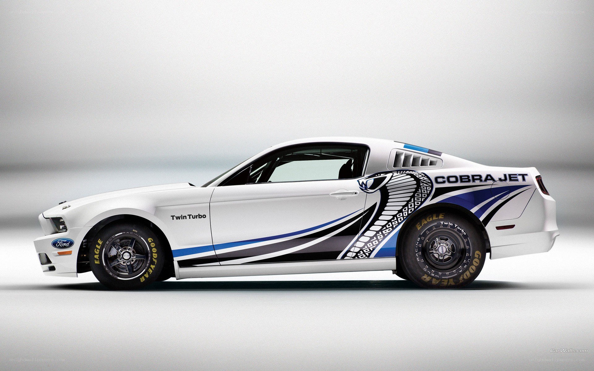 white ford mustang cobra jet