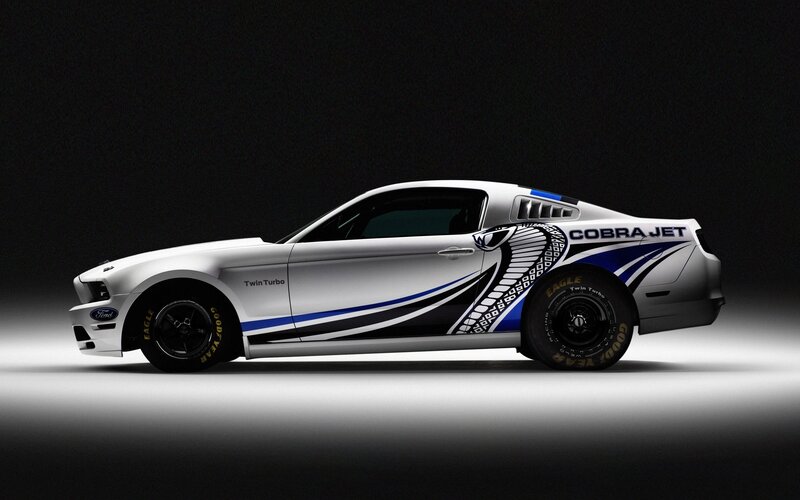 White Ford Mustang Cobra Jet