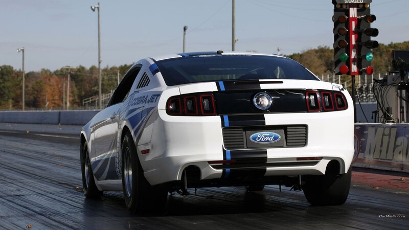 White Ford Mustang — Competitive