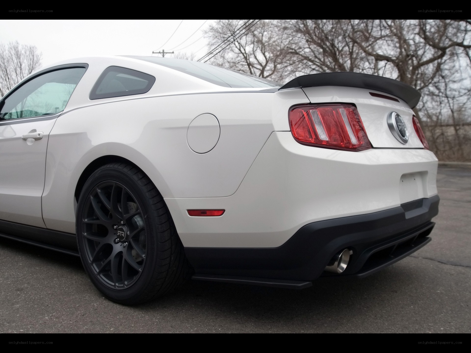 white ford mustang coupe