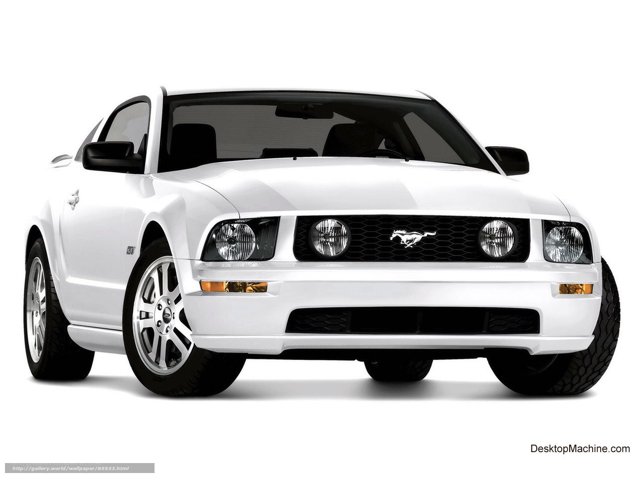 white ford mustang coupe