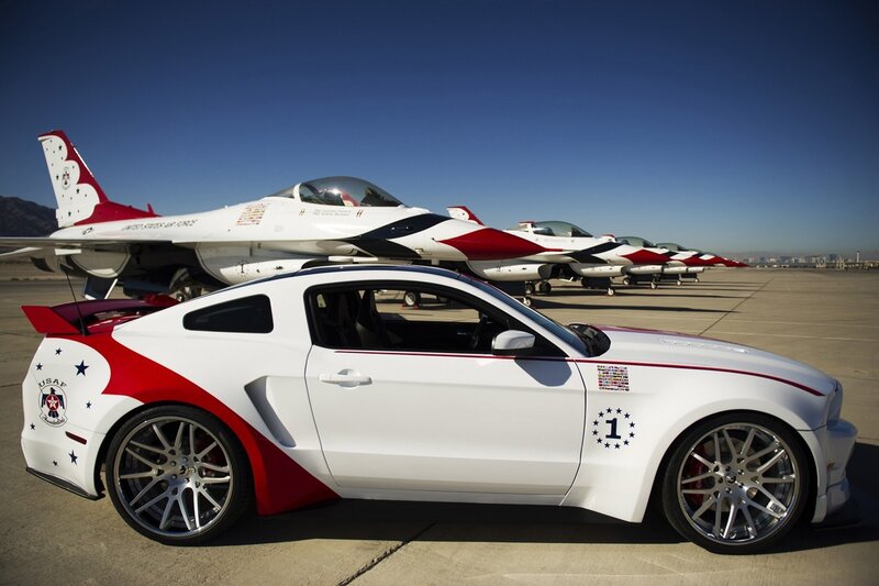 White Ford Mustang — Dramatic, Afternoon, Photograph, Jet Fighters