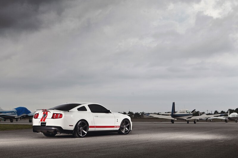 White Ford Mustang — Dramatic, Afternoon, Photograph