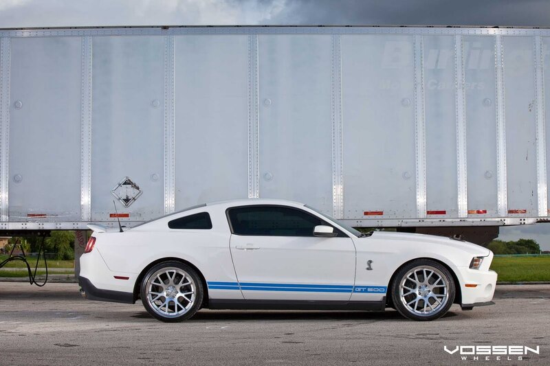 White Ford Mustang — Dramatic, Afternoon, Photograph, Truck Trailer, Wheels
