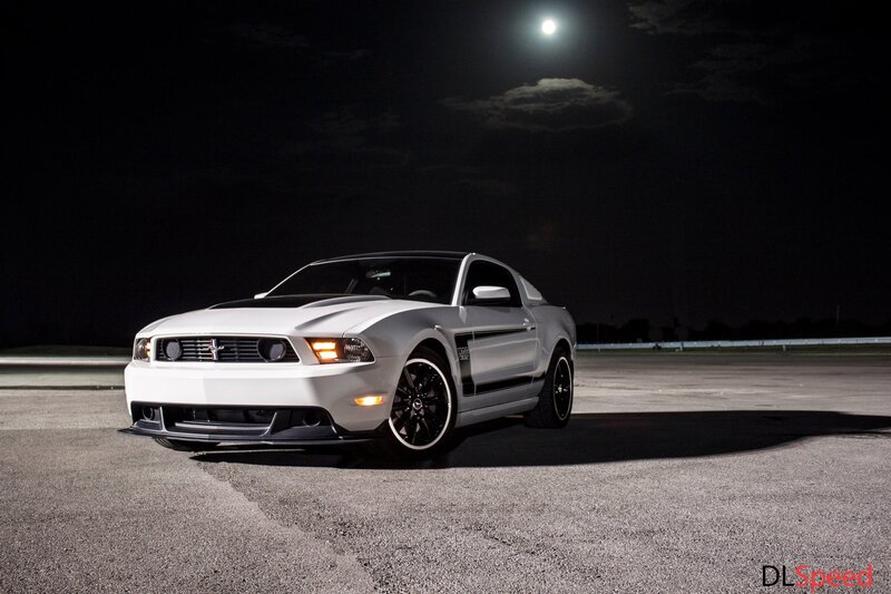 White Ford Mustang — Dramatic, Night, Photograph, Moon