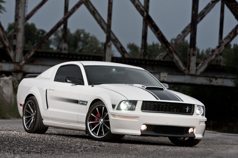 White Ford Mustang — Dramatic, Photograph, Car, Bridge
