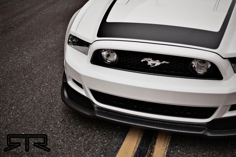 White Ford Mustang — Dramatic, Photograph