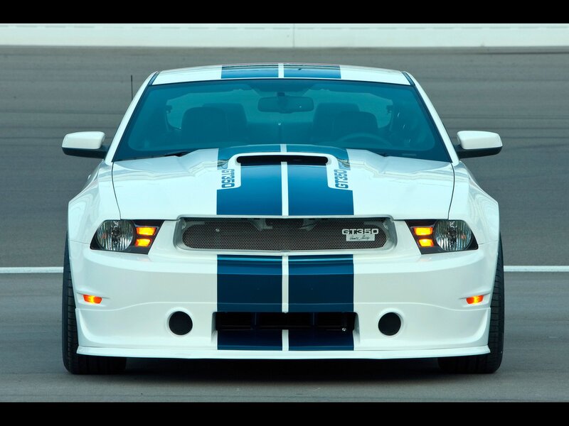 White Ford Mustang — Dynamic