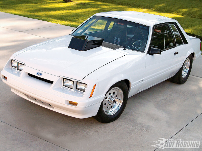 White Ford Mustang Fox Body