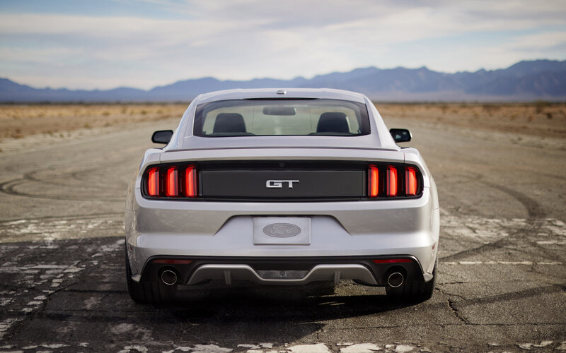 White Ford Mustang GT — Dramatic, Afternoon
