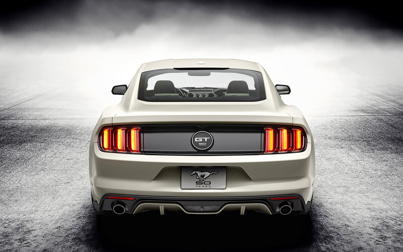 White Ford Mustang GT — Dramatic, Photograph