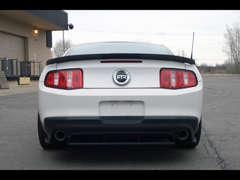 white ford mustang gt rear view