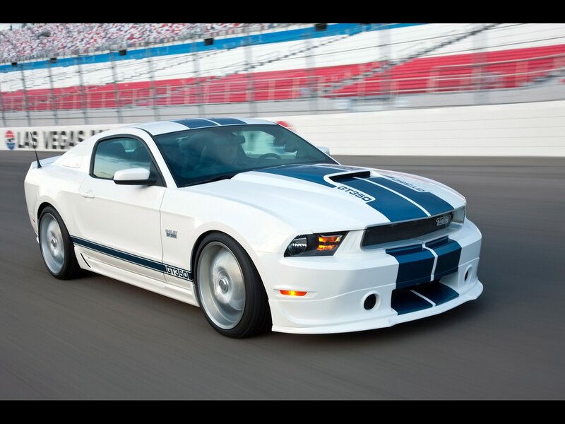 white ford mustang gt350 on track