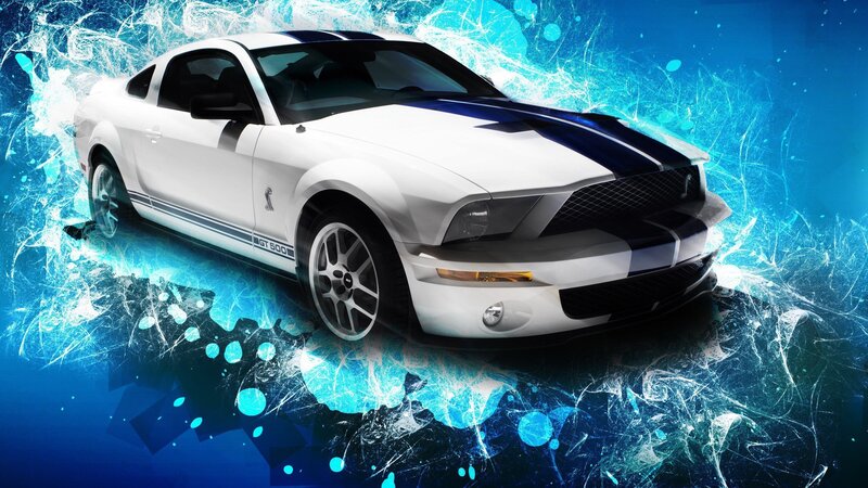 White Ford Mustang GT500