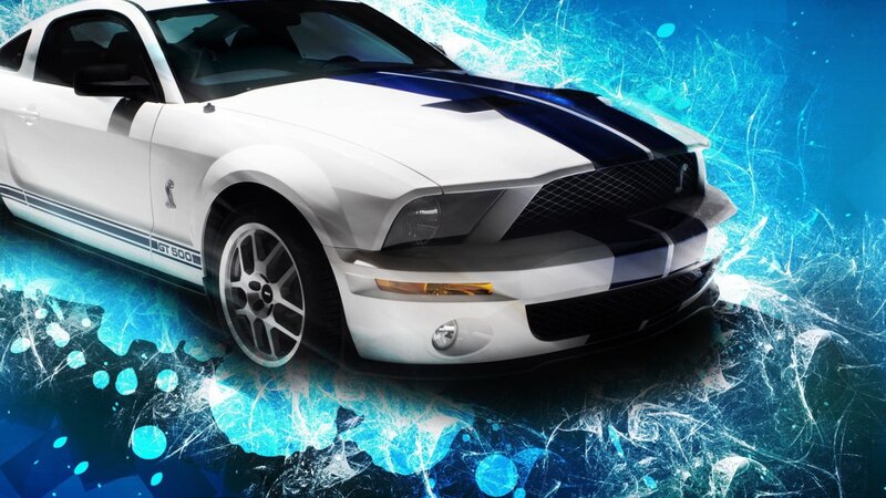 White Ford Mustang GT500
