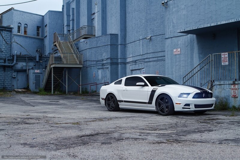 white ford mustang in alley