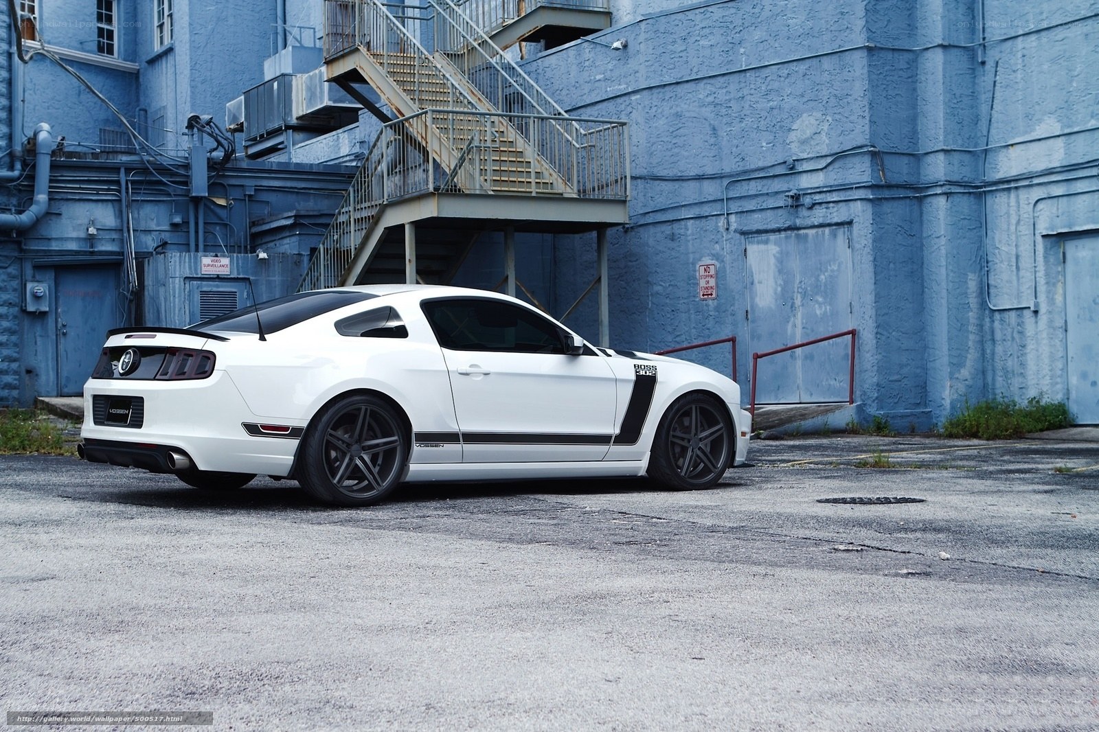 white ford mustang on street