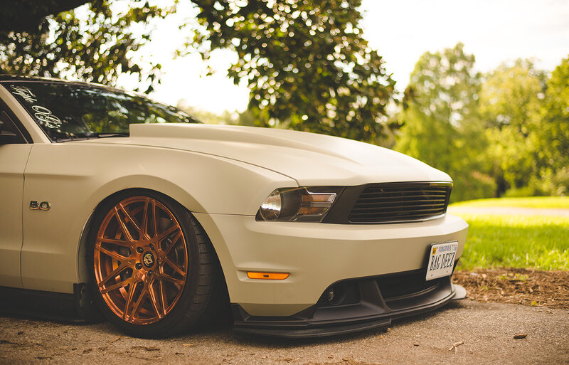 White Ford Mustang — Serene, Afternoon, Photograph