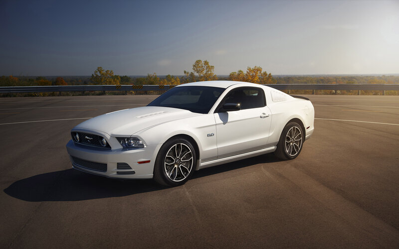 White Ford Mustang — Serene, Afternoon